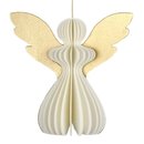 Baumschmuck Falt-Engel 7cm, weis-gold