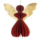 Baumschmuck Falt-Engel 7cm, rot-gold