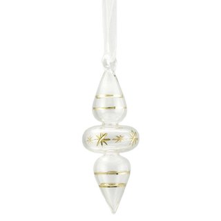 Glasdekoration ASSUAN 9cm, transparent-gold