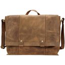 Laptoptasche 15 Zoll LOOP Antique braun, Rindsleder