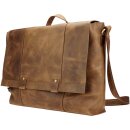 Laptoptasche 15 Zoll LOOP Antique braun, Rindsleder