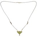 Halskette AMAL Dreieck gelb-bunt, Fliese