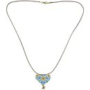 Halskette SHIRIN Dreieck turkis-bunt, Fliese