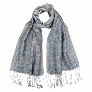 Schal PAISLEY silbergrau 165x35cm, Seide