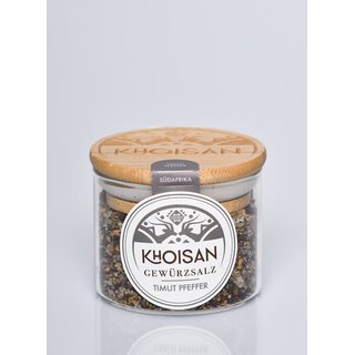 KHOISAN Gew&uuml;rzsalz Timut Pfeffer 90g, Glas