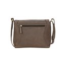 Handtasche CURVED S Stonewash braun, Rindsleder