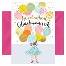 Doppelkarte mit Umschlag - Herzlichen Gl&uuml;ckwunsch
