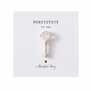 Brosche Schl&uuml;ssel silber