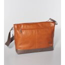 KURIERTASCHE &Ouml;kol. Zipp.cognac, 38,5x9xH31cm