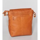 SCHULTERTASCHE Zipper cognac, &Ouml;koleder, 22xH24x7cm