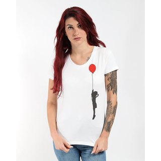 Broschenshirt - M&auml;dchen mit Luftballon