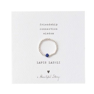 Sparkle LAPIS LAZULI Silver Ring M/L