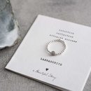 Sparkle LABRADORITE Silver Ring S/M