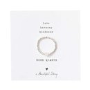 Sparkle ROSE QUARTZ Silver Ring M/L