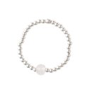 Sparkle ROSE QUARTZ Silver Ring M/L