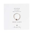 Sparkle SMOKEY QUARTZ Silver Ring M/L