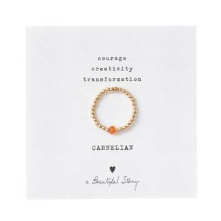 Sparkle CARNELIAN Ring vergoldet M/L