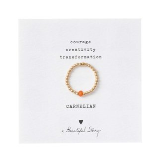 Sparkle CARNELIAN Ring vergoldet S/M