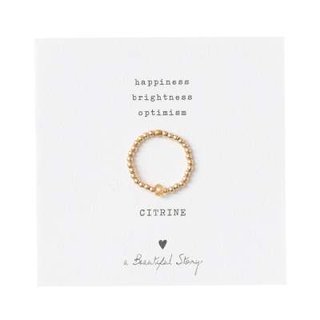 Sparkle CITRINE Ring vergoldet M/L