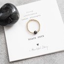 Sparkle BLACK ONYX Ring vergoldet M/L