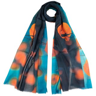 Schal 180x70cm Mohn, Modal-Baumwolle