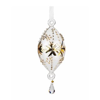 Glaskugel 10cm MALIKA, transparent-gold