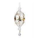 Glaskugel 10cm MALIKA, transparent-gold