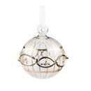 Glaskugel 5cm AYNUR, transparent-gold