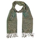 Schal PAISLEY forest 160x35cm Wolle