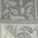 Schal PAISLEY grau 160x35cm Wolle