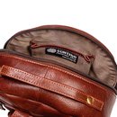 Rucksack ROUND Tumbled kastanie, Rindsleder