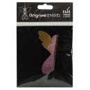 Baumschmuck Falt-Engel 7cm, lavendel-gold