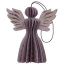 Baumschmuck Falt-Engel Seraphim, lavendel-gold