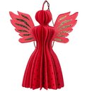 Baumschmuck Falt-Engel Seraphim, rot-gold