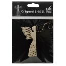 Baumschmuck Falt-Engel Seraphim, kiesel-gold