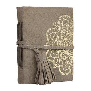 Notizbuch S DELIGHT 13x9cm kiesel, Rauleder