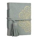 Notizbuch S DELIGHT 13x9cm steingrau, Rauleder