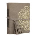 Notizbuch M DELIGHT 18x13cm kiesel, Rauleder