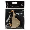 Papierdeko Origami 9cm MAURO kiesel, Glitter