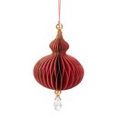 Papierdeko Origami 9cm MAURO rot, Glitter