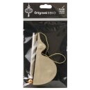 Papierdeko Origami 12cm MAURO kiesel, Quaste