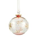 Glaskugel 6cm KHALIFA, transparent-magenta-gold