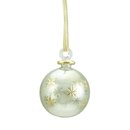 Glaskugel 5cm MAHALLA, zartgrun-gold