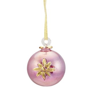 Glaskugel 5cm KUBRA, violett-gold