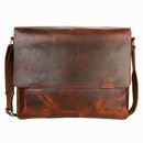 Messenger Tasche My ECOfriend braun pull-up, Rindsleder