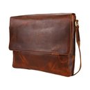 Messenger Tasche My ECOfriend braun pull-up, Rindsleder