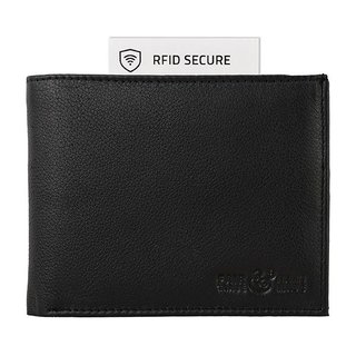 Borse Nappa-PAUL 12x9,5cm RFID secure schwarz, Rindsleder