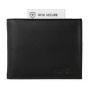 Borse Nappa-PAUL 12x9,5cm RFID secure schwarz, Rindsleder
