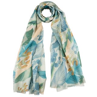 Schal 180x70cm Blattermeer, Modal-Baumwolle