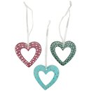 Anhanger HERZ 6cm bunt graviert, Speckstein